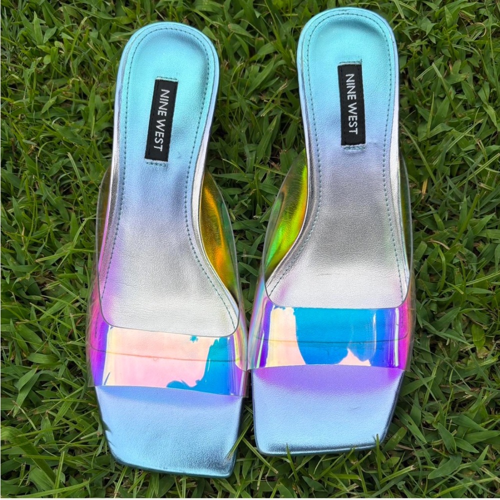 NWOT Nine West- Raylen Heeled Slide Sandals